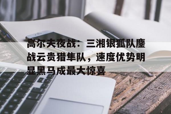 高尔夫夜战：三湘银狐队鏖战云贵猎隼队，速度优势明显黑马成最大惊喜的简单介绍-开云